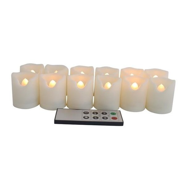 Unilution Unilution 87020-12 EcoGecko Indoor Outdoor Flameless Votive Candles with Remote & Timer - 12 Piece 87020-12